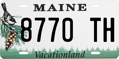 ME license plate 8770TH