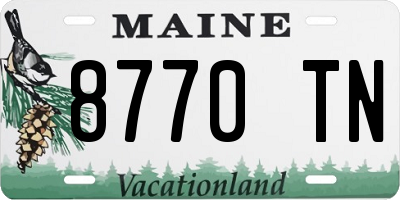 ME license plate 8770TN
