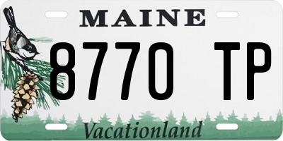 ME license plate 8770TP