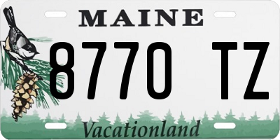 ME license plate 8770TZ