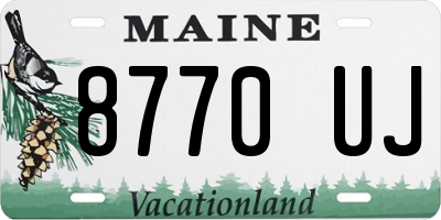 ME license plate 8770UJ