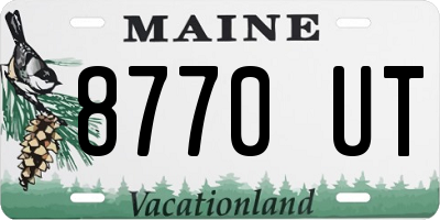 ME license plate 8770UT