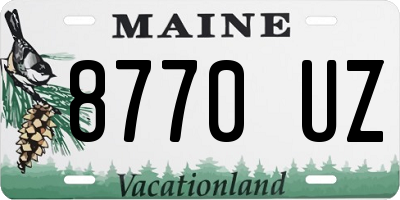 ME license plate 8770UZ