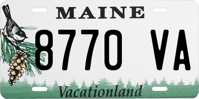 ME license plate 8770VA