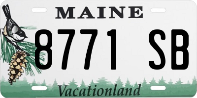 ME license plate 8771SB