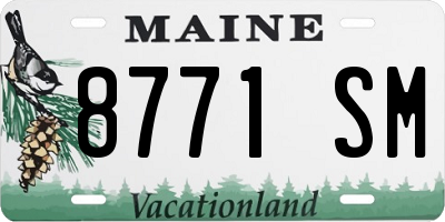 ME license plate 8771SM