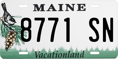 ME license plate 8771SN