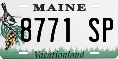 ME license plate 8771SP