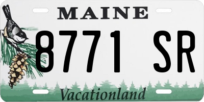 ME license plate 8771SR