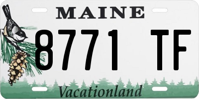 ME license plate 8771TF