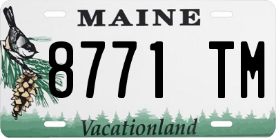 ME license plate 8771TM