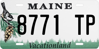 ME license plate 8771TP
