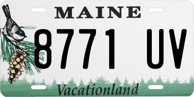 ME license plate 8771UV