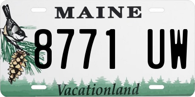 ME license plate 8771UW