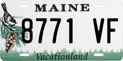 ME license plate 8771VF