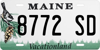 ME license plate 8772SD