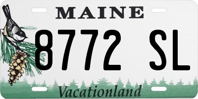 ME license plate 8772SL