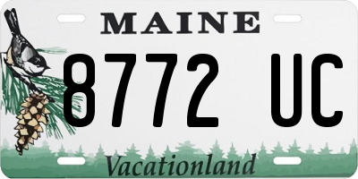 ME license plate 8772UC