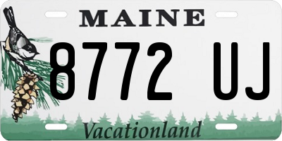 ME license plate 8772UJ