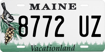 ME license plate 8772UZ