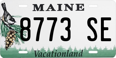 ME license plate 8773SE