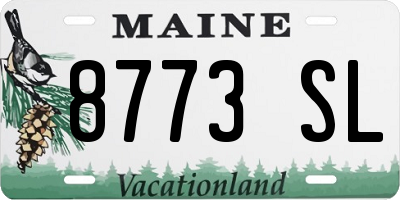 ME license plate 8773SL
