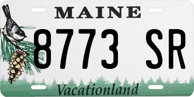 ME license plate 8773SR