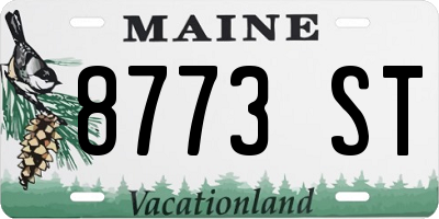 ME license plate 8773ST