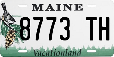 ME license plate 8773TH