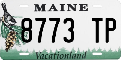 ME license plate 8773TP