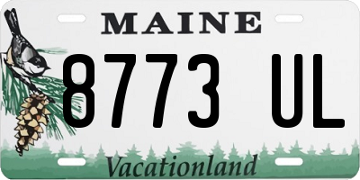 ME license plate 8773UL