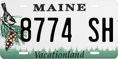 ME license plate 8774SH