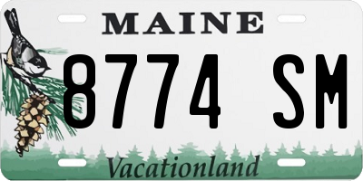 ME license plate 8774SM
