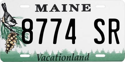 ME license plate 8774SR