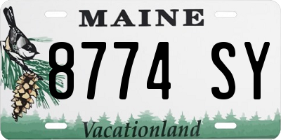 ME license plate 8774SY