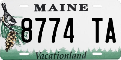 ME license plate 8774TA
