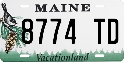 ME license plate 8774TD
