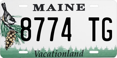 ME license plate 8774TG