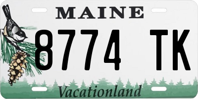 ME license plate 8774TK