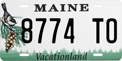ME license plate 8774TO