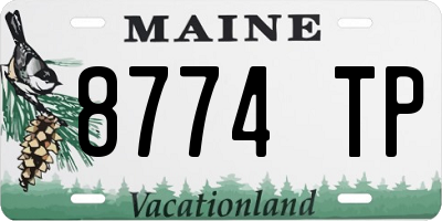 ME license plate 8774TP