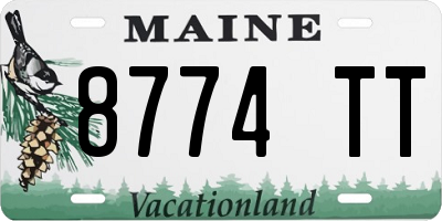 ME license plate 8774TT