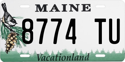 ME license plate 8774TU