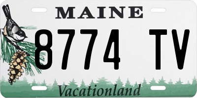 ME license plate 8774TV