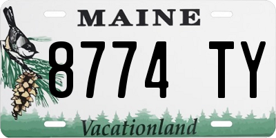 ME license plate 8774TY