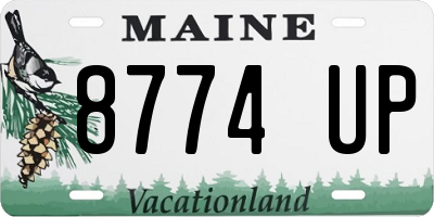 ME license plate 8774UP