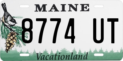 ME license plate 8774UT