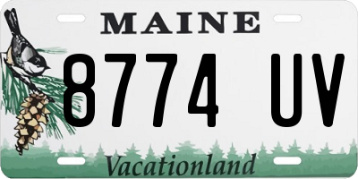 ME license plate 8774UV