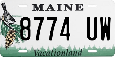 ME license plate 8774UW