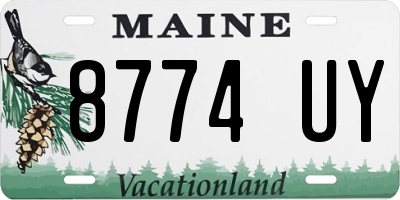 ME license plate 8774UY